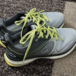 Ryka Women's Nite Run Reflective Running Sneaker Shoes Grey / Lime Size 6.5